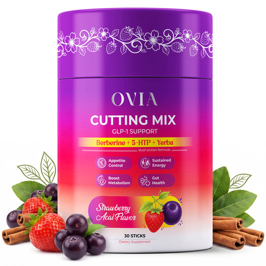 OVIA Cutting Mix Appetite Control, Strawberry Acai, 30 Sticks